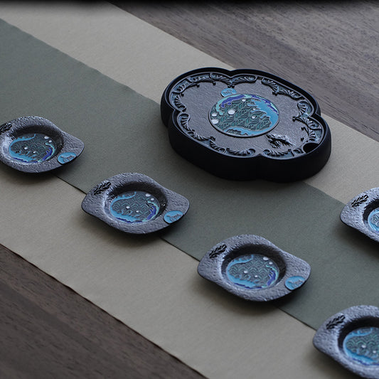 十二生肖Twelve zodiac coasters tea tray set